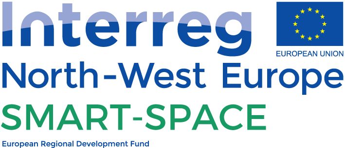Logo Interreg North-West Europe SMART-SPACE European Regional Development Fund en logo European Union